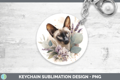 GorgeousCats Lavender and Eucalyptus Keychain design.