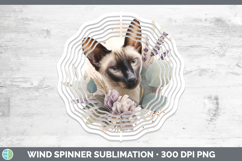 GorgeousCats Lavender and Eucalyptus Wind Spinner design.