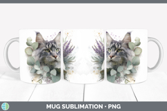 GorgeousCats Lavender and Eucalyptus Mug Wrap design.