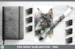 GorgeousCats Lavender and Eucalyptus Pen Wrap design.