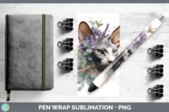 GorgeousCats Lavender and Eucalyptus Pen Wrap design.