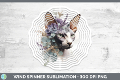 GorgeousCats Lavender and Eucalyptus Wind Spinner design.