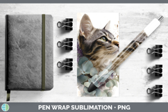 GorgeousCats Lavender and Eucalyptus Pen Wrap design.