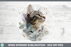 GorgeousCats Lavender and Eucalyptus Wind Spinner design.