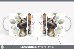 GorgeousCats Lavender and Eucalyptus Mug Wrap design.