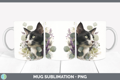 GorgeousCats Lavender and Eucalyptus Mug Wrap design.