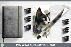 GorgeousCats Lavender and Eucalyptus Pen Wrap design.