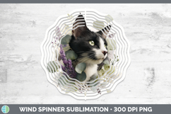 GorgeousCats Lavender and Eucalyptus Wind Spinner design.