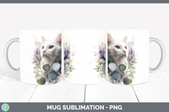 GorgeousCats Lavender and Eucalyptus Mug Wrap design.