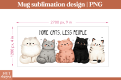 Cats mug 15oz, Cute cartoon cat mug wrap, Gift for Cat lover Product Image 2