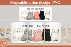 Cats mug 15oz, Cute cartoon cat mug wrap, Gift for Cat lover Product Image 1