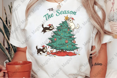 Cats Messing with Christmas Tree PNG Product Image 2