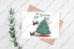 Cats Messing with Christmas Tree PNG Product Image 3