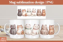 Cats mug 15oz, Best Friends Cats mug wrap, Gift for Cat love Product Image 1