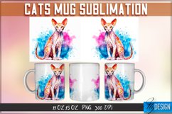Cats Mug Sublimation | 11Oz 15Oz Mug |Mug Wrap Template Product Image 1