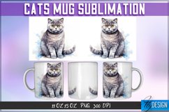 Cats Mug Sublimation | 11Oz 15Oz Mug |Mug Wrap Template Product Image 1