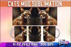 Cats Mug Sublimation Bundle|Cat 11oz Mug|Animal 15 oz Design Product Image 3