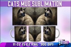 Cats Mug Sublimation | Cat 11oz Mug | Animal 15 oz Design Product Image 1