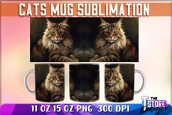 Cats Mug Sublimation | Cat 11oz Mug | Animal 15 oz Design Product Image 1