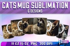 Cats Mug Sublimation Bundle|Cat 11oz Mug|Animal 15 oz Design Product Image 1