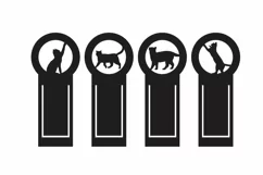 4 Cats Bookmarks for Pet Lovers - PaperClip Paper Cut Product Image 2