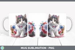 GorgeousCats Patriotic Mug Wrap design.