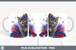 GorgeousCats Patriotic Mug Wrap design.