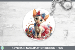 GorgeousCats Patriotic Keychain design.