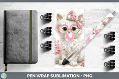 GorgeousCats Pink Bubble Gum Pen Wrap design.