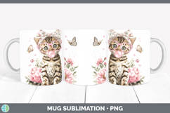 GorgeousCats Pink Bubble Gum Mug Wrap design.