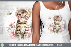 GorgeousCats Pink Bubble Gum Shirt design.