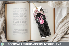 GorgeousCats Pink Bubble Gum Bookmark design.