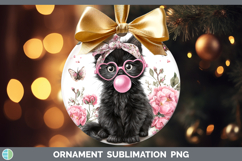GorgeousCats Pink Bubble Gum Ornament design.
