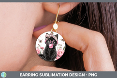 GorgeousCats Pink Bubble Gum Round Earrings design.