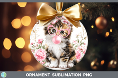 GorgeousCats Pink Bubble Gum Ornament design.