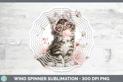 GorgeousCats Pink Bubble Gum Wind Spinner design.