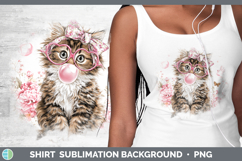 GorgeousCats Pink Bubble Gum Shirt design.