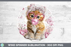GorgeousCats Pink Bubble Gum Wind Spinner design.
