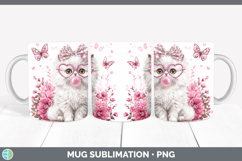 GorgeousCats Pink Bubble Gum Mug Wrap design.