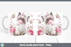 GorgeousCats Pink Bubble Gum Mug Wrap design.