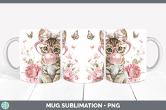 GorgeousCats Pink Bubble Gum Mug Wrap design.