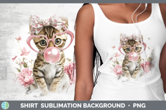 GorgeousCats Pink Bubble Gum Shirt design.