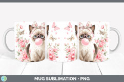 GorgeousCats Pink Bubble Gum Mug Wrap design.