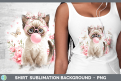 GorgeousCats Pink Bubble Gum Shirt design.