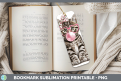 GorgeousCats Pink Bubble Gum Bookmark design.
