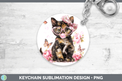 GorgeousCats Pink Bubble Gum Keychain design.