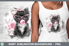 GorgeousCats Pink Bubble Gum Shirt design.