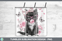GorgeousCats Pink Bubble Gum Tumbler design.