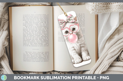 GorgeousCats Pink Bubble Gum Bookmark design.