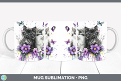 GorgeousCats Purple Drips Mug Wrap design.